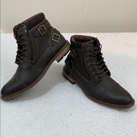 flat heel lace up boots